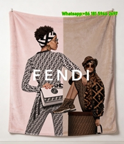 Fendi Classic Flannel Sofa Cover Blanket Soft Home Decor Throw IMG_9542